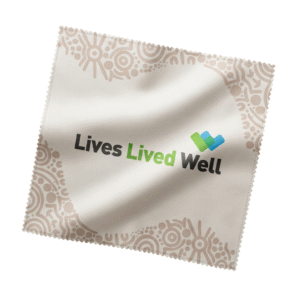 Zig Zag Economy Microfibre Lens Cloth (LN1410) with full colour print