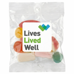 Assorted Jelly Party Mix in 50 Gram Cello Bag (LL420) with digital label