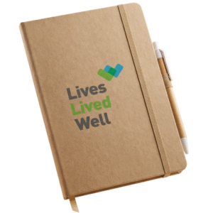 The Rio Grande Eco A5 Notebook (11-T927.ECO) with digital print on notebook & pen