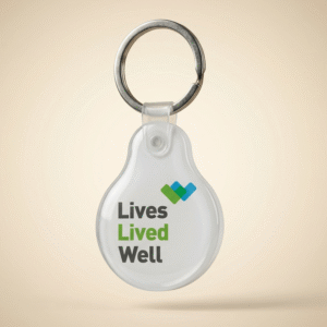 Flexi Resin Key Ring - Round (104337) with full colour print both sides