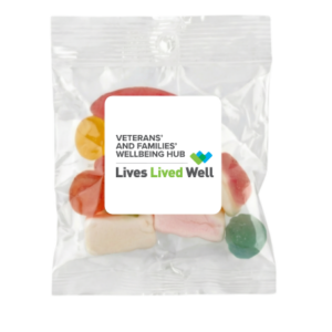 Assorted Jelly Party Mix in 50 Gram Cello Bag (LL420) with digital label Copy